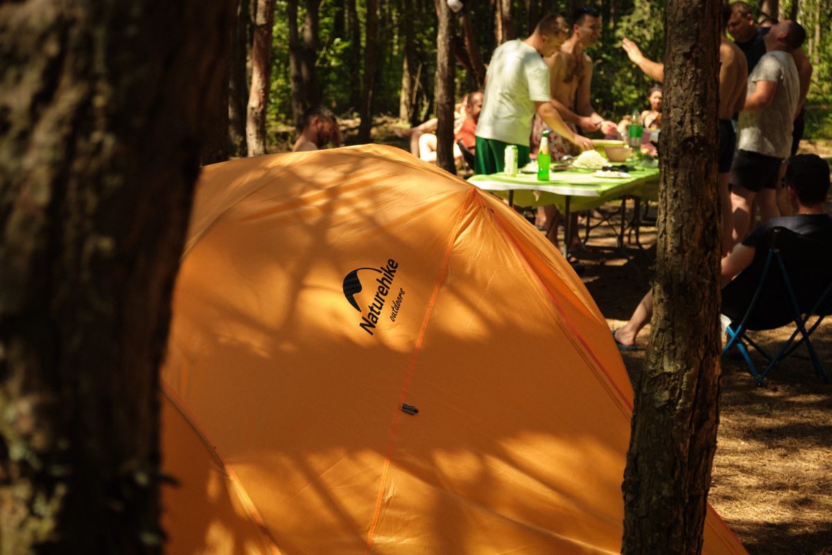 Намет надлегкий двомісний  з футпринтом Naturehike Star-River 2 Updated NH17T012-T, 210T, помаранчев