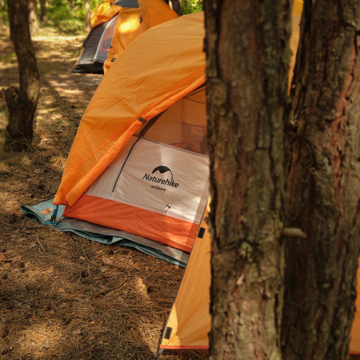 Намет надлегкий двомісний  з футпринтом Naturehike Star-River 2 Updated NH17T012-T, 210T, помаранчев