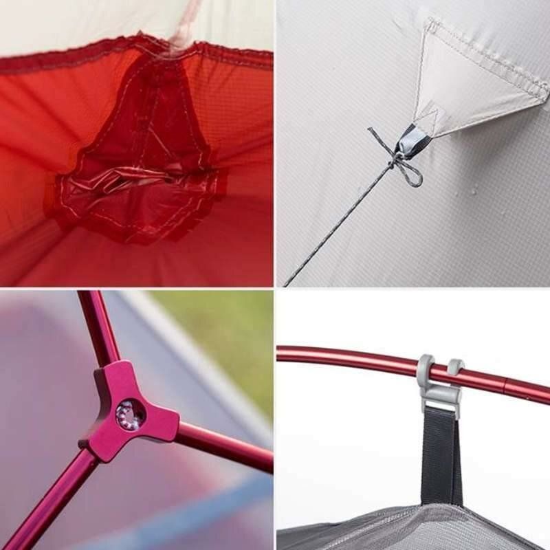 Намет надлегкий двомісний  з футпринтом Naturehike Cloud Up 2 Updated NH17T001-T,  20D, сірий