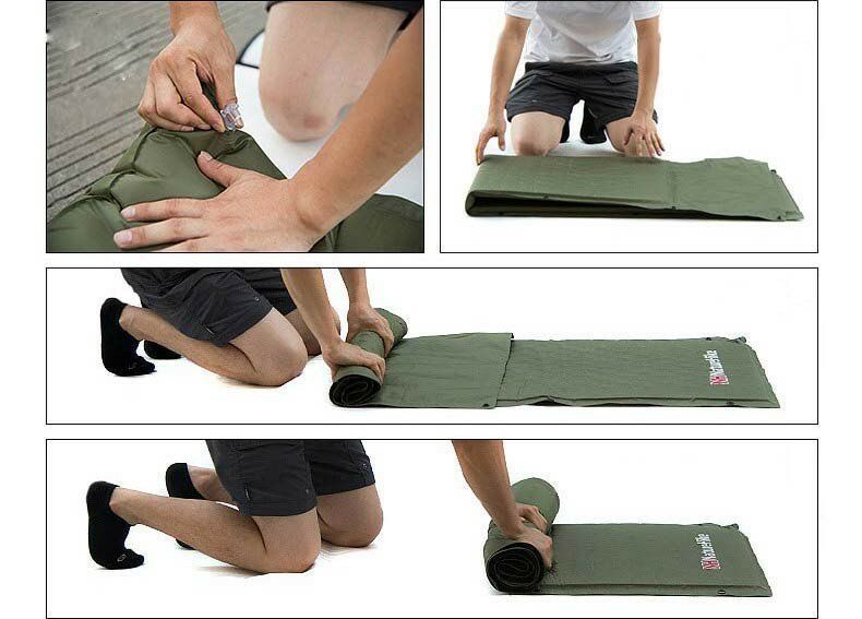 Килимок самонадувний з подушкою Naturehike NH15Q002-D, 25мм, блакитний