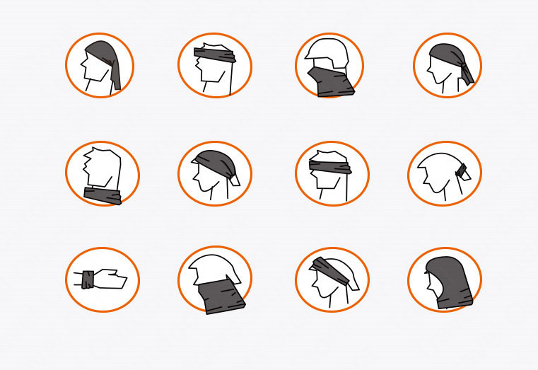 Многофункциональная повязка Cool-feeling Naturehike NH20FS024 summit-black&purple