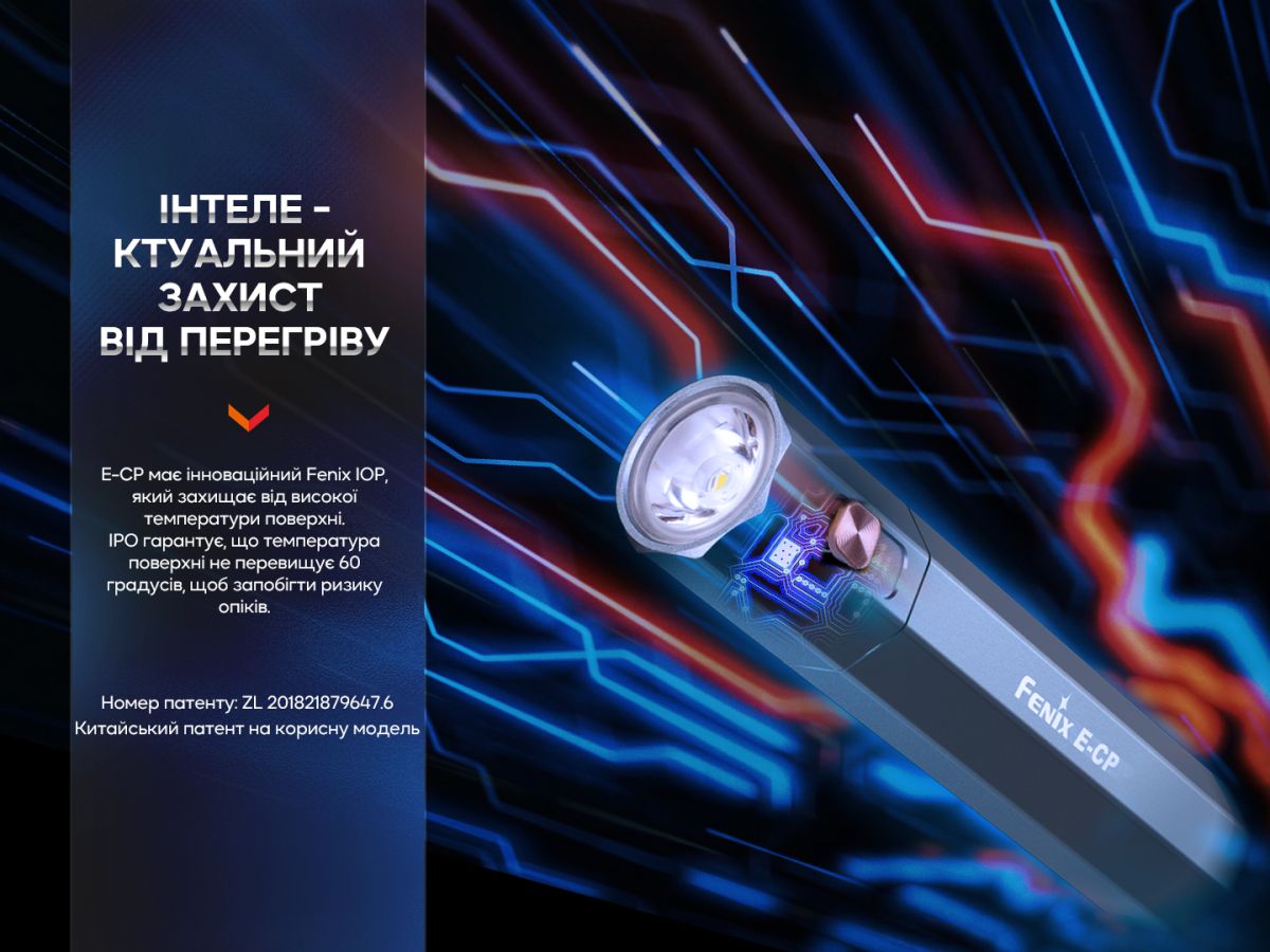 Ліхтар ручний Fenix E-CP блакитний