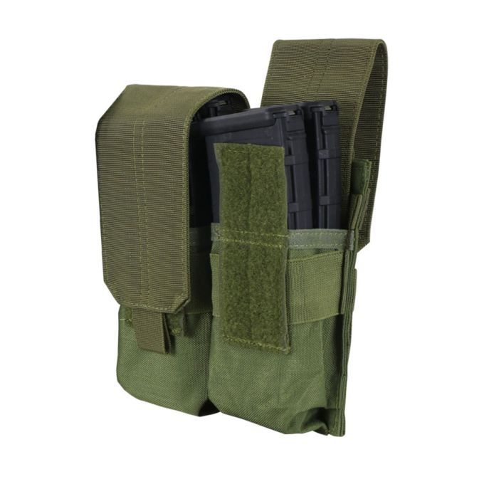 Підсумок Condor DOUBLE M4 MAG для 2-х магазинів, закритий ц:олива
