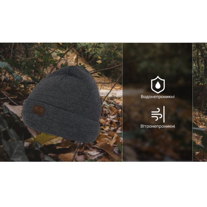 Водонепроникна шапка Dexshell, onesize (56-58 см), графітовий сірий
