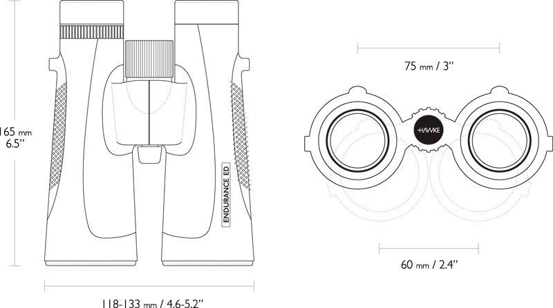 Бінокль Hawke Endurance ED 10х50 ED Glass BAK4 black Waterproof