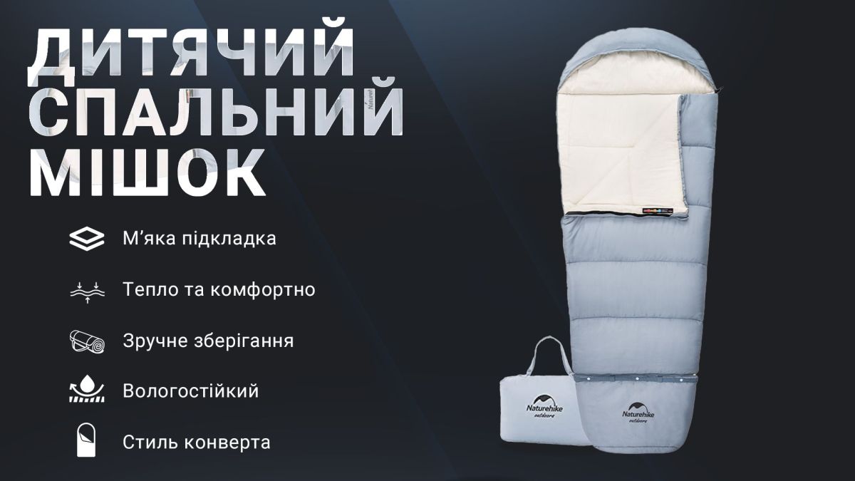 Спальник дитячий Naturehike С300 NH21MSD01, блакитний