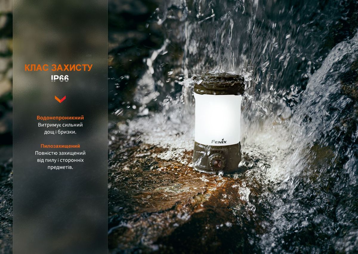 Ліхтар кемпінговий Fenix CL26R Pro, сірий камуфляж