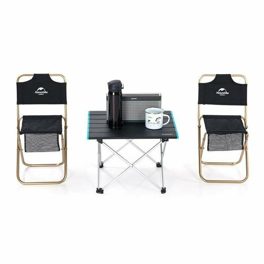 Cтіл розкладний Naturehike  NH19Z008-Z, алюміній, Розмір S, чорний