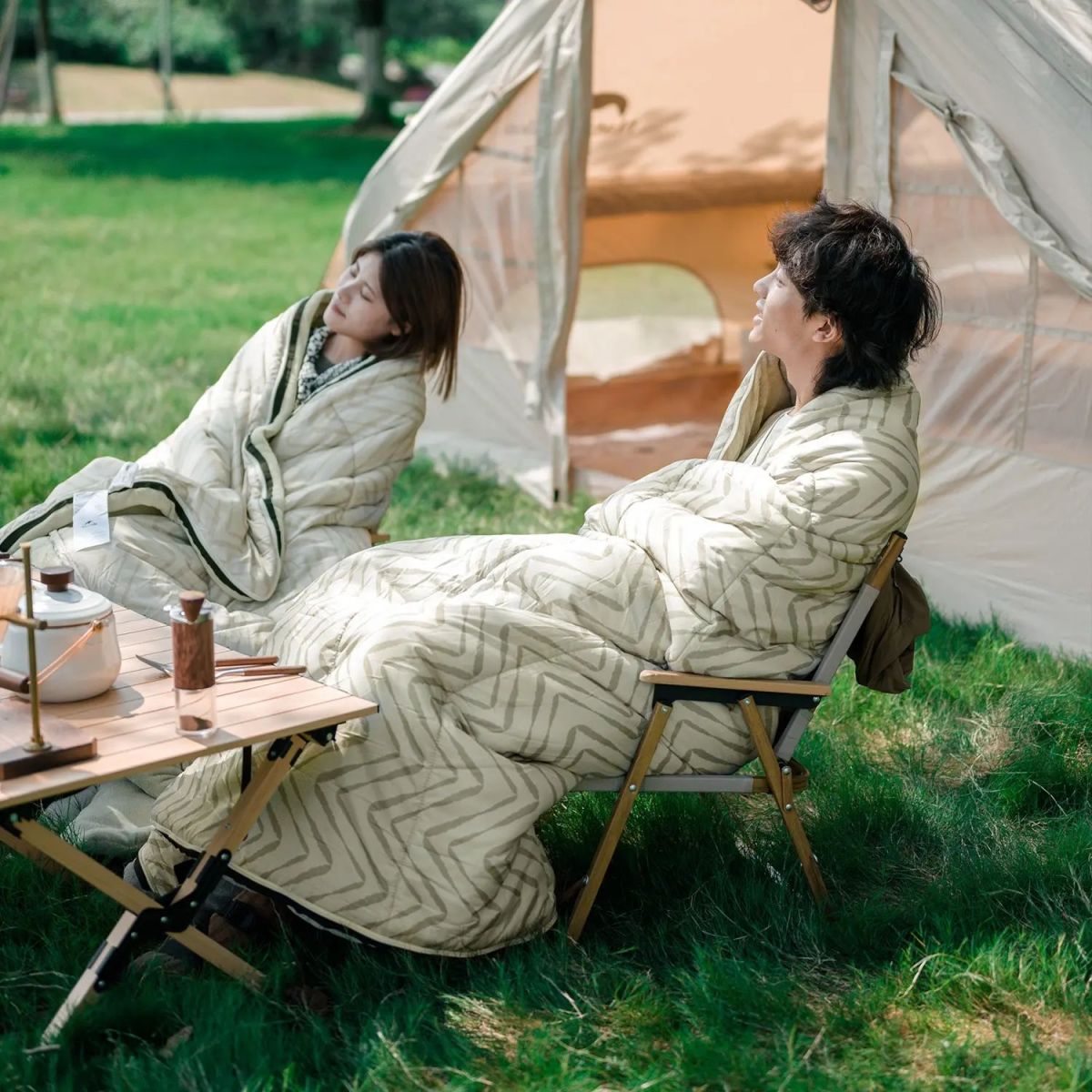 Спальний мішок Naturehike DP200 CNK2300SD012 лівий, світло-зелений