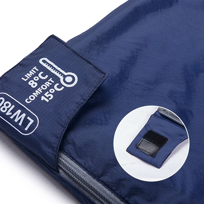 Спальник надлегкий Naturehike LW180 NH21MSD04 лівий, (15°C), p-p М, темно-блакитний