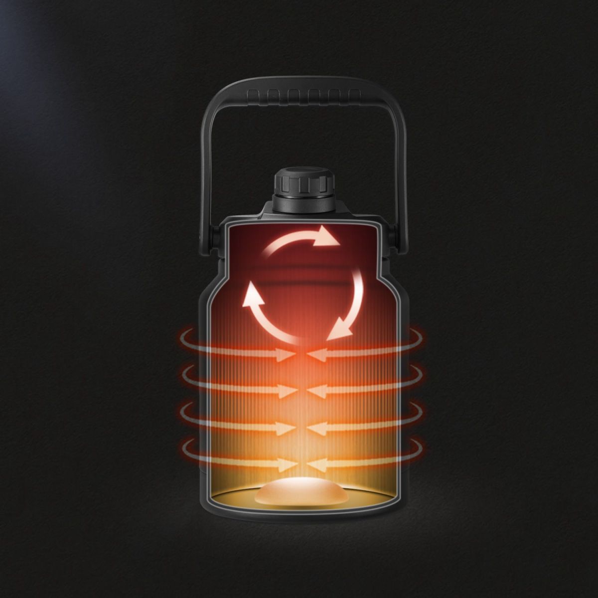 Термос Naturehike NH22SJ001, 304 сталь, 3.8 л, чорний