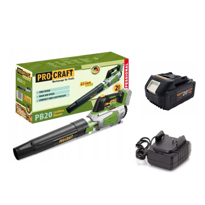 Набір Акумуляторна повітродувка Procraft PB20 (без АКБ/зп)+БатареяUNIVERSAL20/4/Зарядний пр.20/1