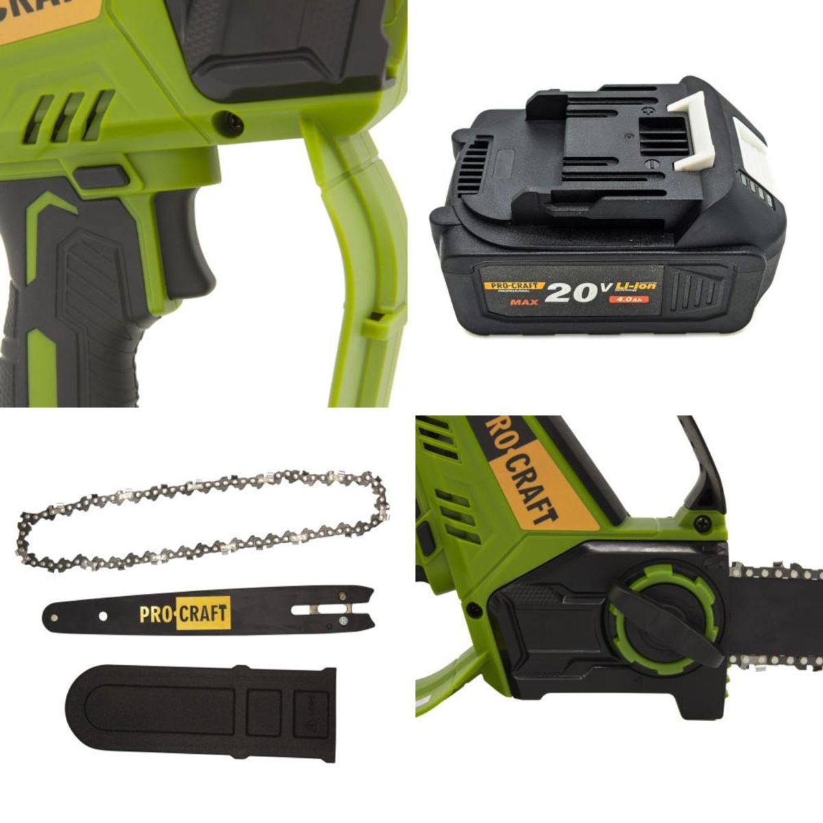 Набір Пила ланцюгова акум. PRO-CRAFT PKA30/Батарея 20/4UNIVERSAL/Заряд.пристрій 20/1/Олива 1л