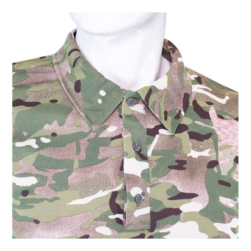 Мілітарка™ футболка поло CoolMax з велкро National Guard MultiCam, Розмір L