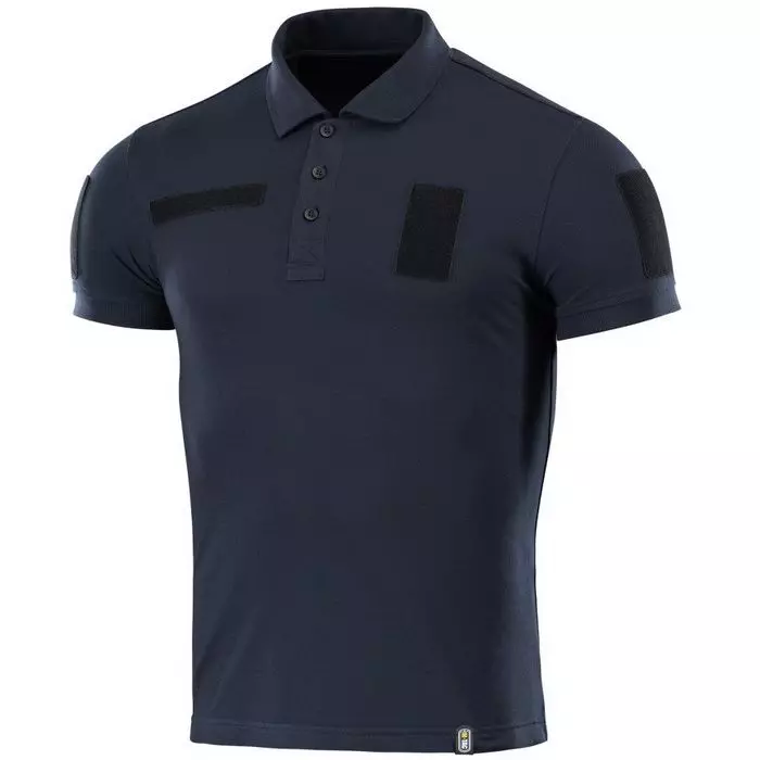 M-Tac футболка поло тактична 65/35 з велкро dark navy blue, Розмір XXL