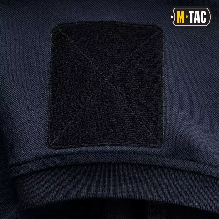 M-Tac футболка поло тактична 65/35 з велкро dark navy blue, Розмір XXL
