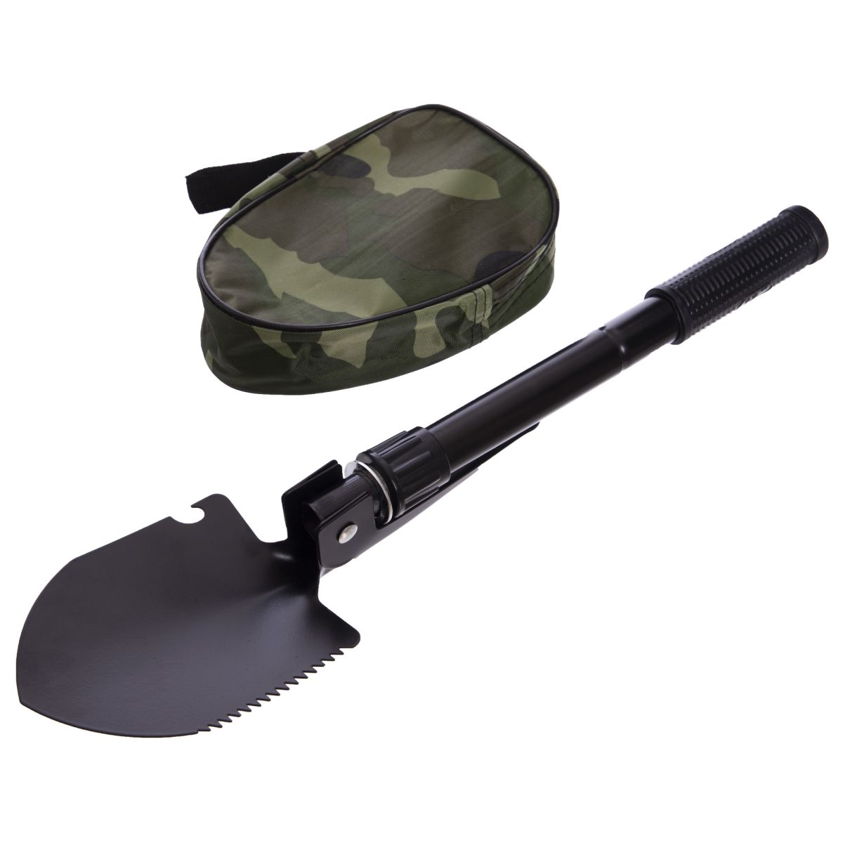 Лопата туристична складна SP-Sport SY-193 чорна в нейлоновому чохлі (І=40см)