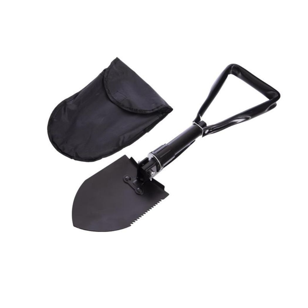 Лопата туристична складна SP-Sport SY-193-1 чорна в нейлоновому чохлі (І=46см)