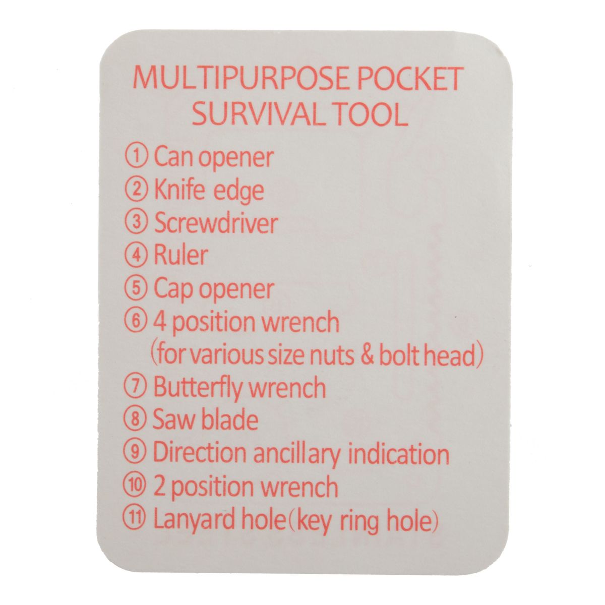 Набір для виживання туристичний 11в1 Military Rangers TY-6564