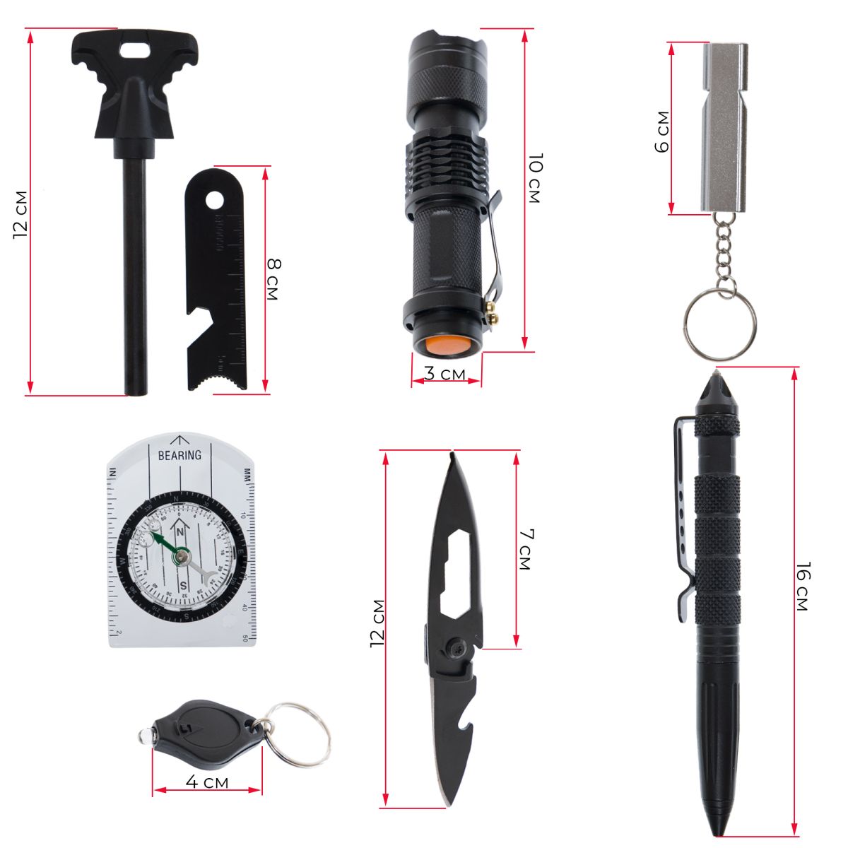 Набір для виживання туристичний 8в1 Military Rangers TY-4996