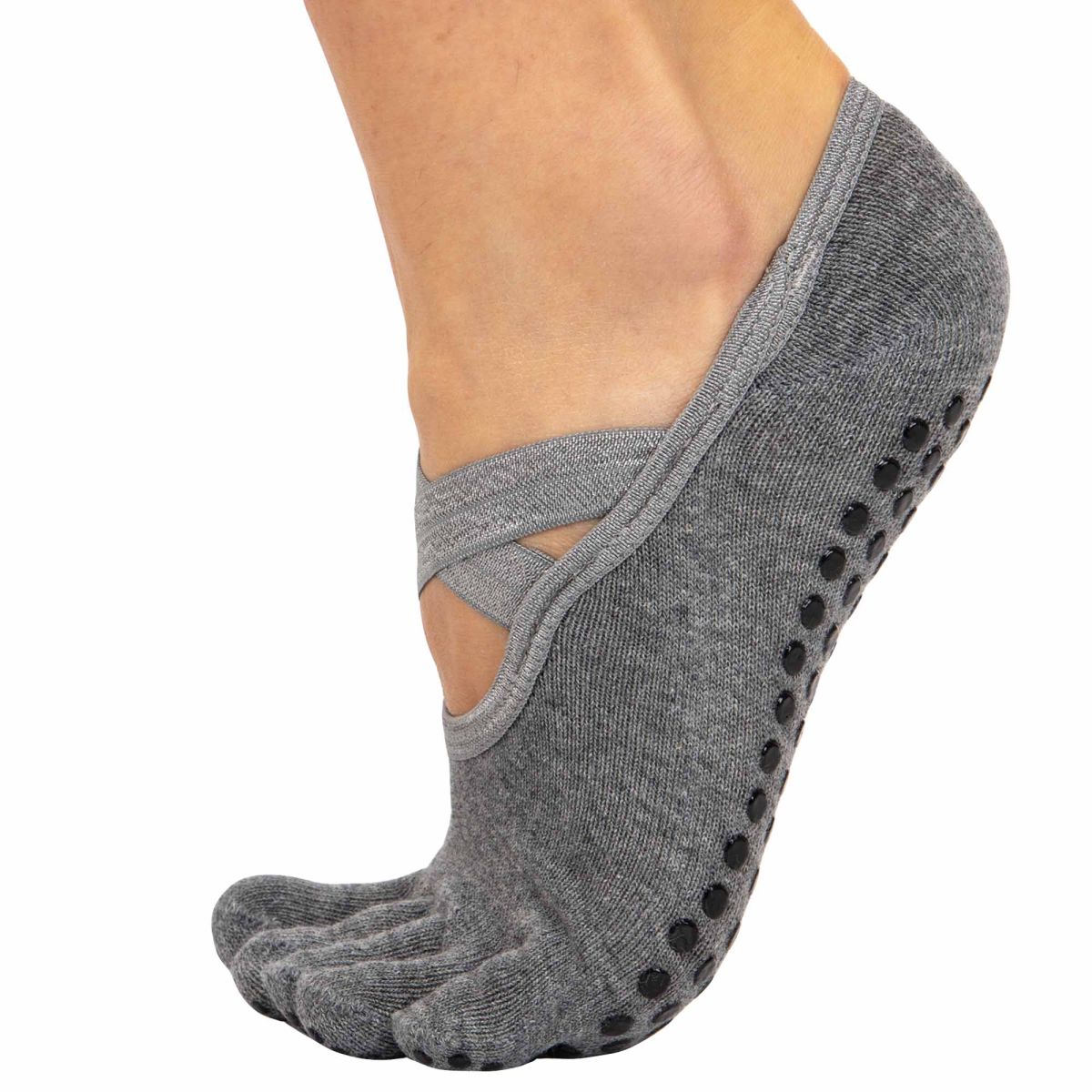 Шкарпетки для йоги з закритими пальцями SP-Planeta FI-9938 розмір 36-41 Сірі