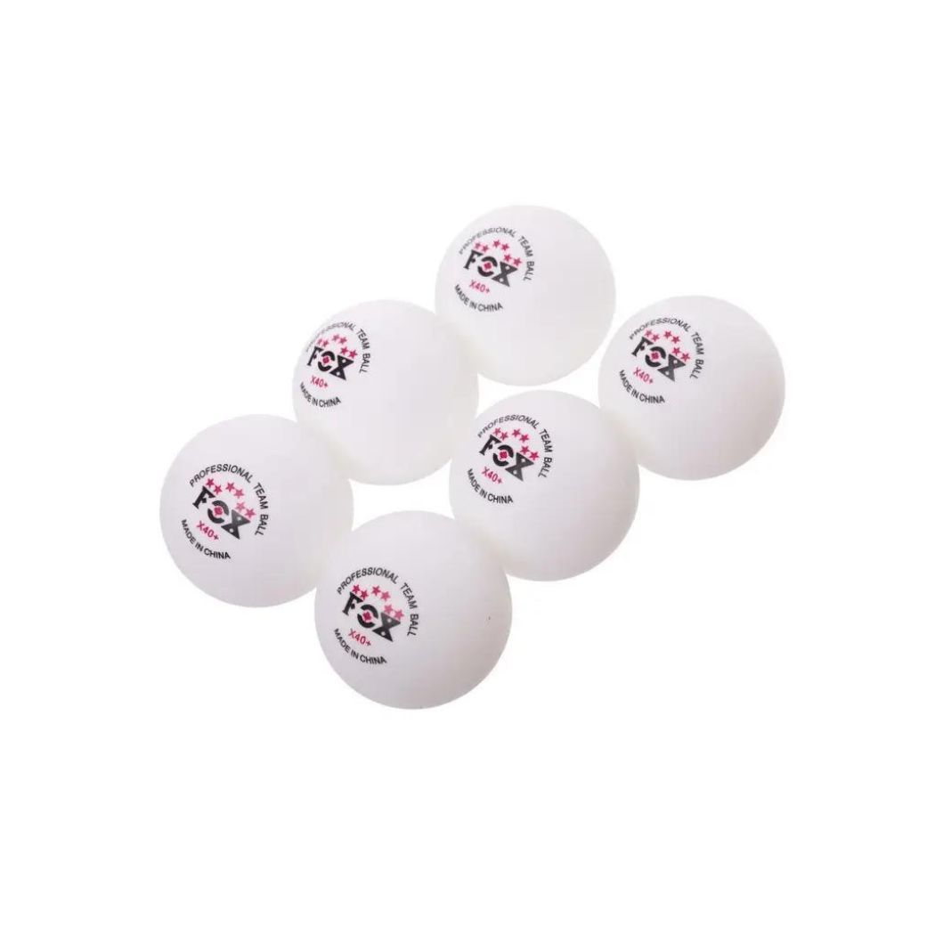 Набір м'ячів для настільного тенісу FOX 40+ 6star T006 6шт білий (T006)