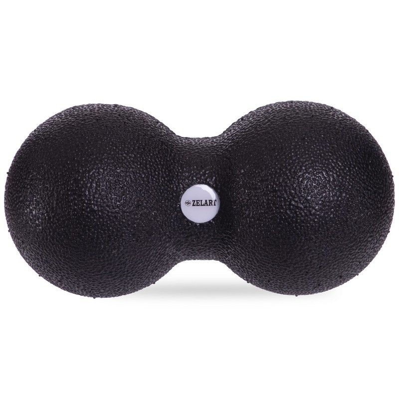 М'яч масажний кінезіологічний подвійний Duoball ZELART FI-6664 чорний