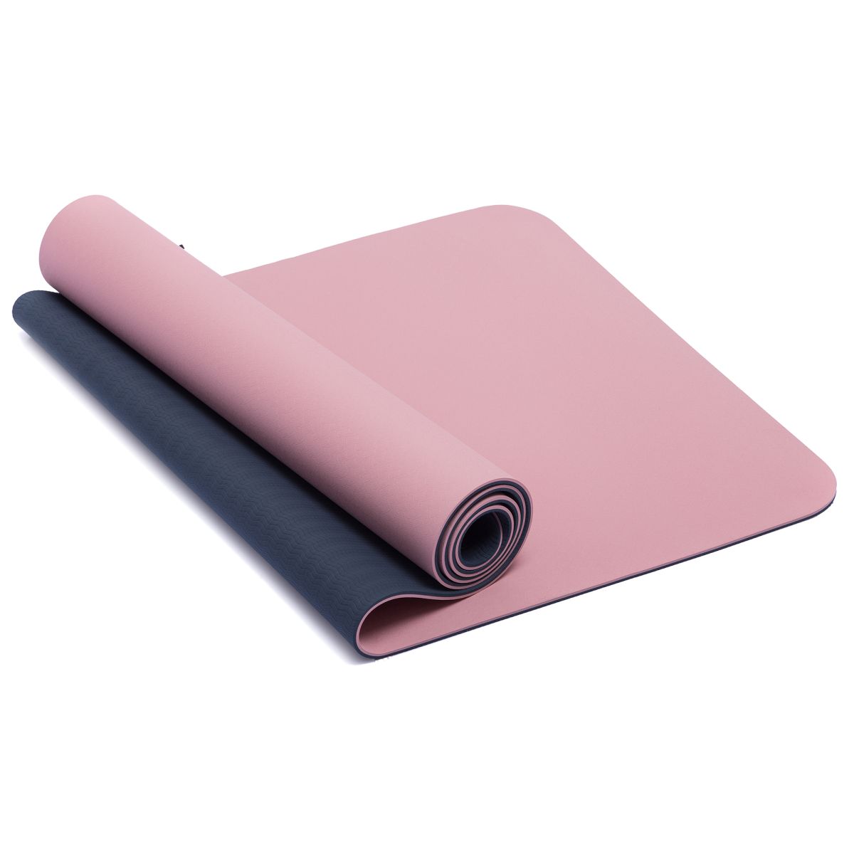 Килимок для фітнесу та йоги SP-Planeta FI-3046 183x61x0,6 см  Пудровий-темно-син