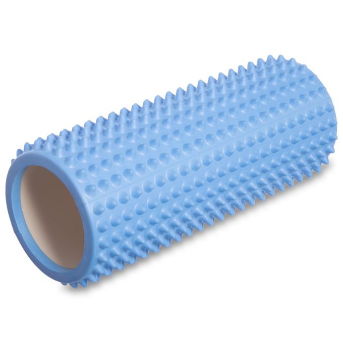 Ролер масажний циліндр (ролик мфр) 33 см Grid Needle Roll SP-Sport FI-1730, блакитний