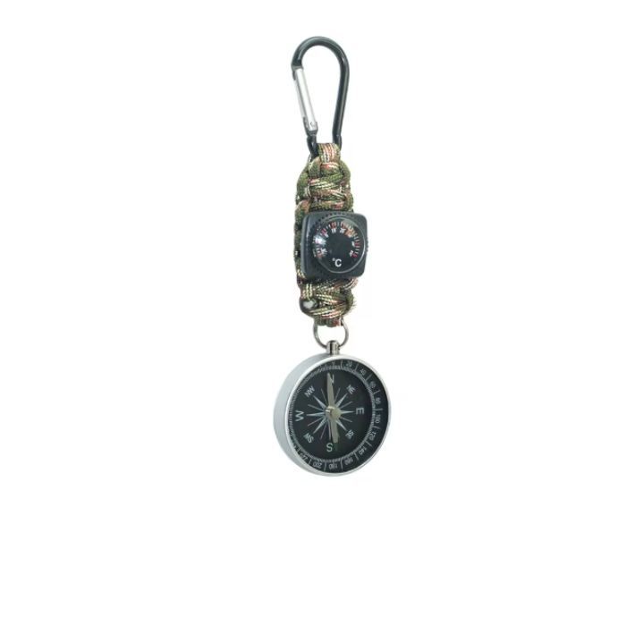 Брелок: набір багатофункціональний ручний термометр для альпінізму, міні-компас, карабін