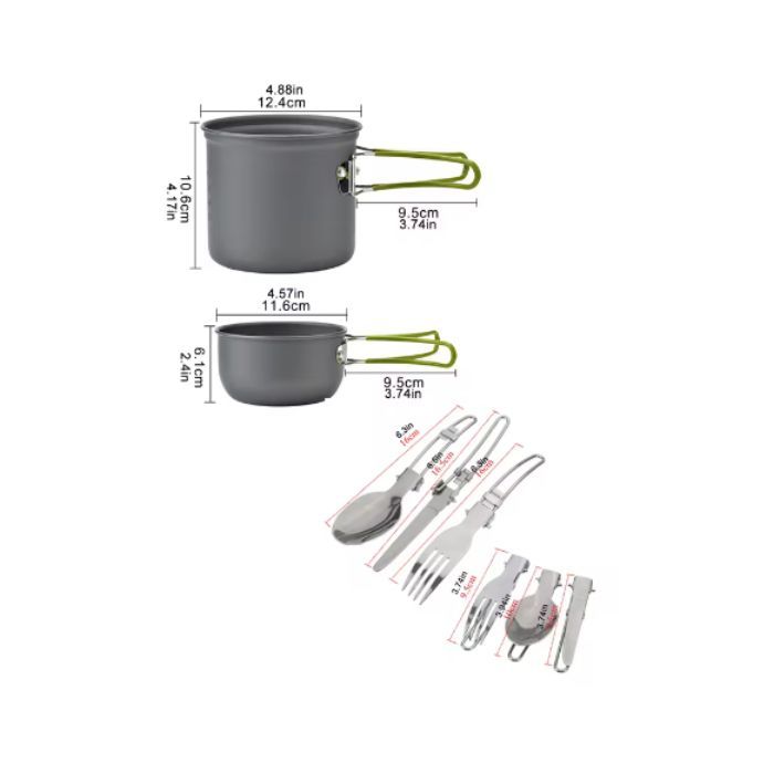 Портативний набір посуду для кемпінгу