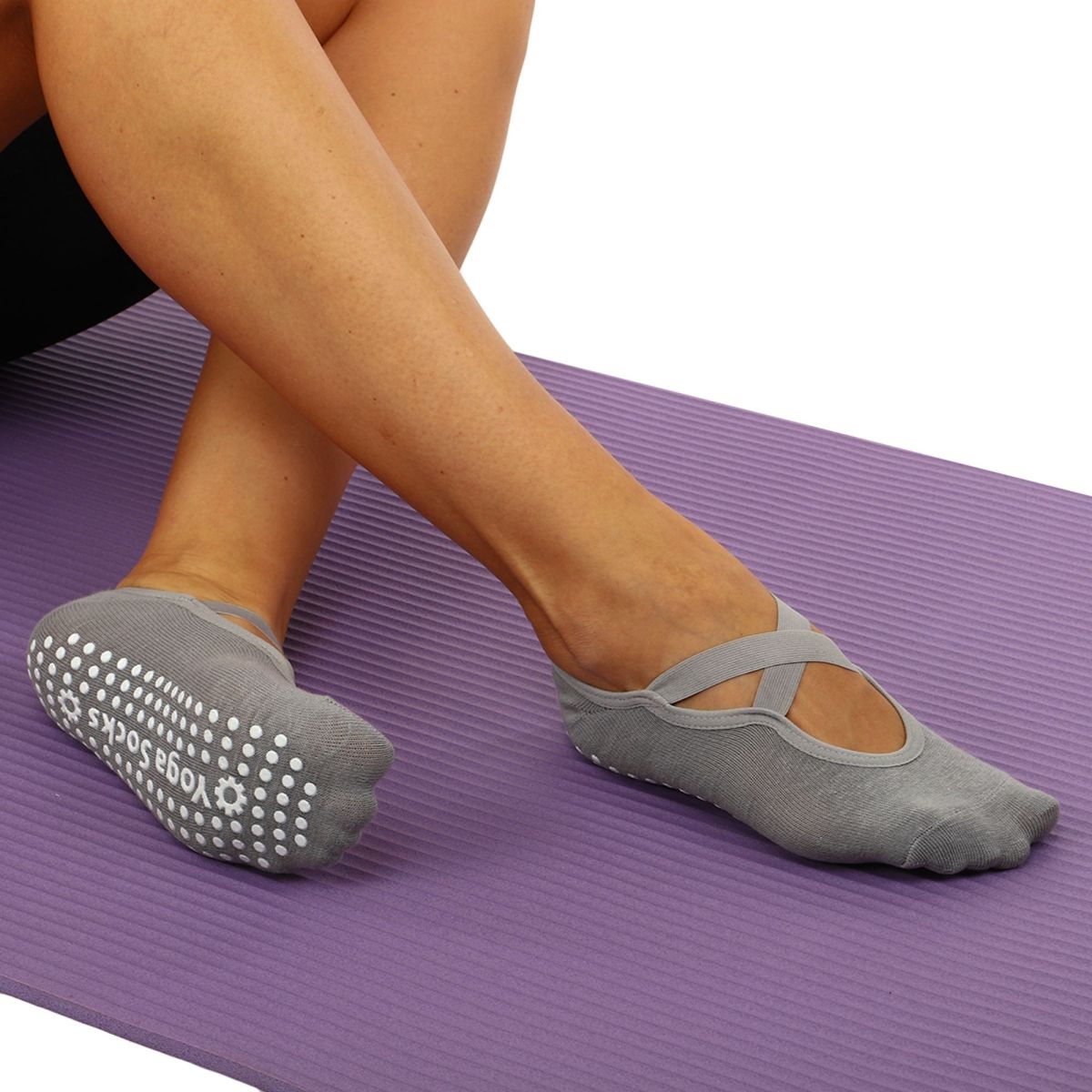 Шкарпетки для йоги і пілатесу із закритими пальцями SP-Sport TA-1077 розмір 36-41 Сірі