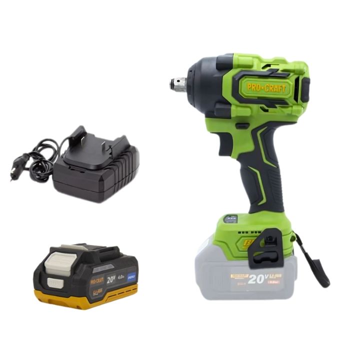 Набір Акумуляторна гайковерт PWA18+батарея Procraft 20/4 Energy+зарядний пристрій Procraft 20/1