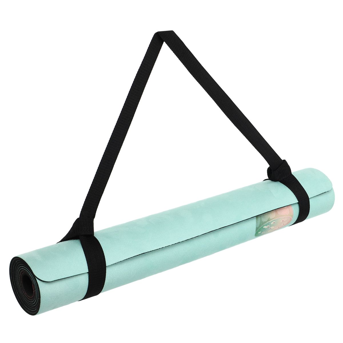 Килимок для йоги замшевий каучуковий двошаровий 3 мм Record FI-5662-27 (бірюзовий, 183х61х0,3см)