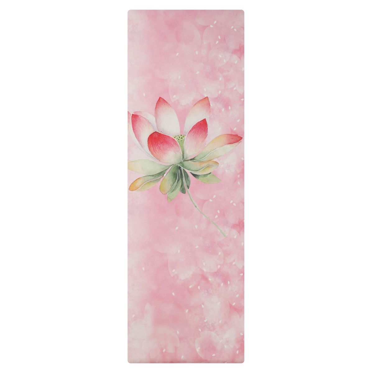 Килимок для йоги Замшевий каучуковий двошаровий 3 мм Record FI-5662-28 (рожевий, 183х61х0,3см)