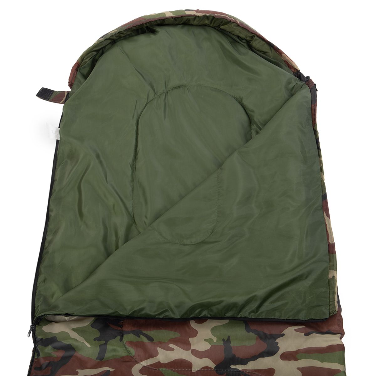 Спальний мішок одіяло з капішоном SP-Sport SY-7373  комуфляж Woodland