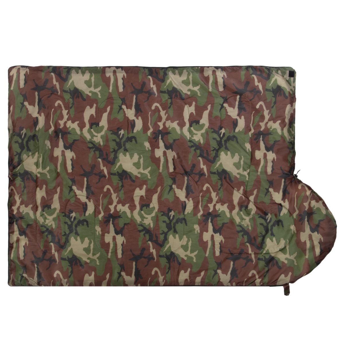 Спальний мішок одіяло з капішоном SP-Sport SY-7373  комуфляж Woodland