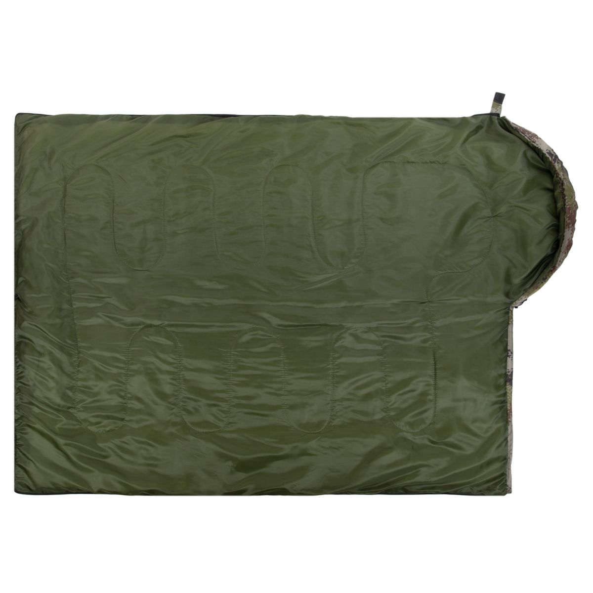 Спальний мішок одіяло з капішоном SP-Sport SY-7373 (180+30х70 см, t-5 до +15, комуфляж сірий