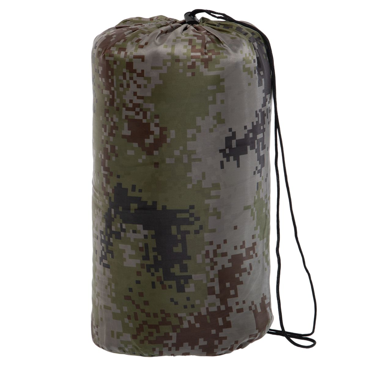 Спальний мішок одіяло з капішоном SP-Sport SY-7373 (180+30х70 см, t-5 до +15, комуфляж сірий