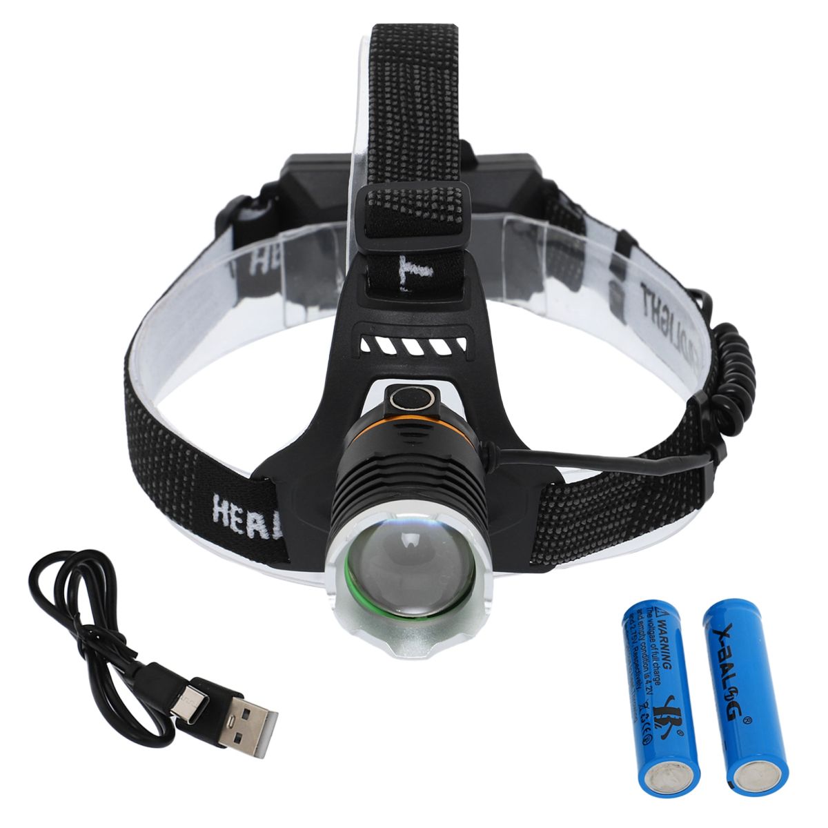 Ліхтарик налобний X-BALOG BL-8059-2-1-P50 чорний