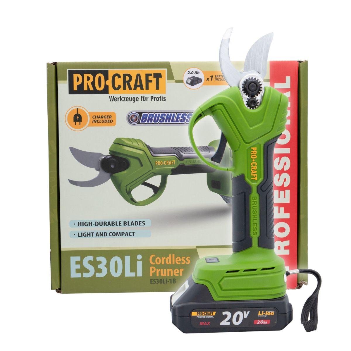 Акумуляторний секатор Procraft ES30Li (з 1 акб)