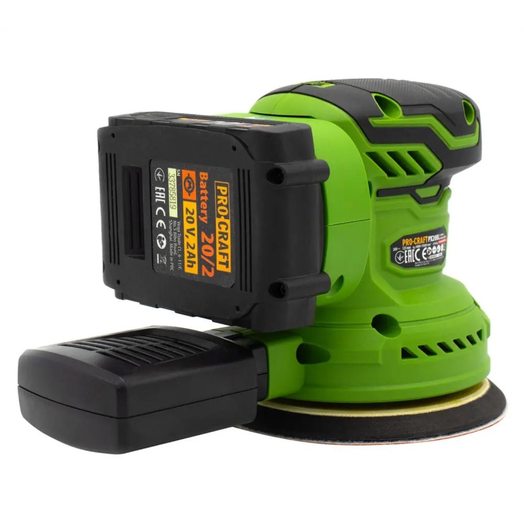 Акумуляторна ексцентрикова шліфмашина Procraft PX20BL (без акб та зп)