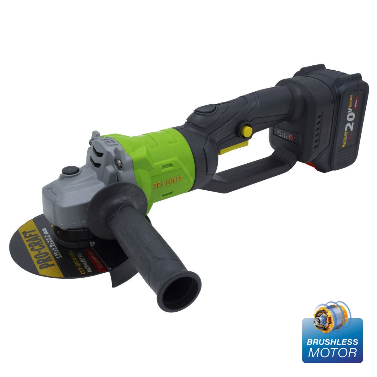 Акумуляторна болгарка Procraft PWA125 (Без акб та з/п)