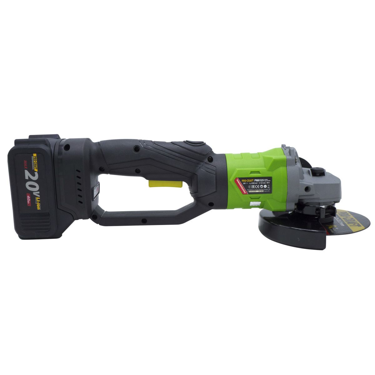Акумуляторна болгарка Procraft PWA125 (Без акб та з/п)