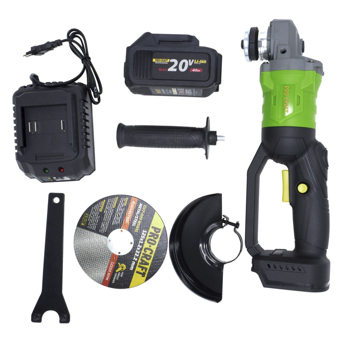 Акумуляторна болгарка Procraft PWA125 (Без акб та з/п)