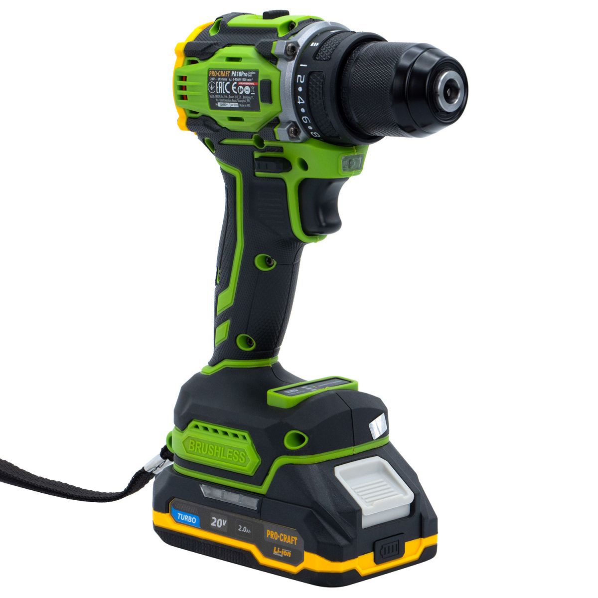 Шуруповерт Procraft PA18Pro (з 1 АКБ 2Аг)