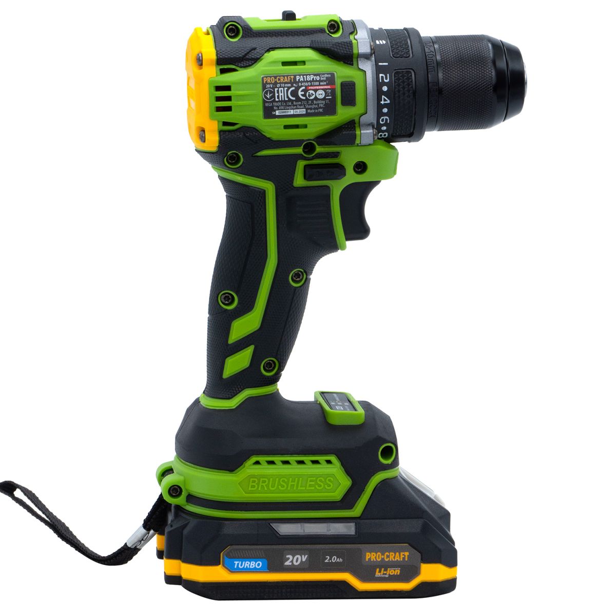 Шуруповерт Procraft PA18Pro (з 1 АКБ 2Аг)