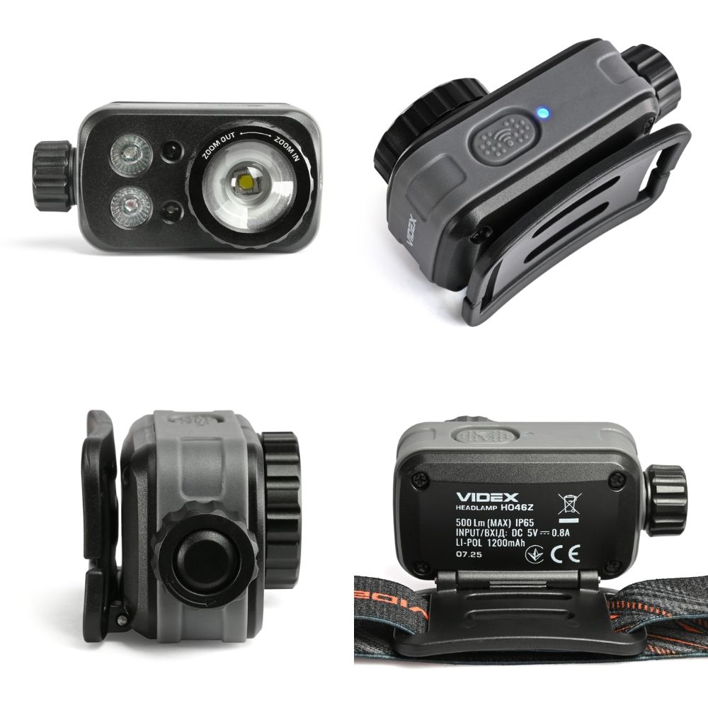 Налобний світлодіодний ліхтарик VIDEX VLF-H046Z 500Lm 5000K