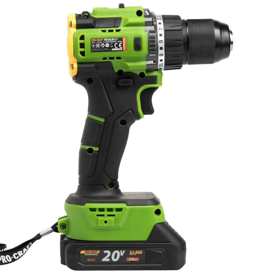 Шуруповерт Procraft PA18LiH (з 1 акб і зп)