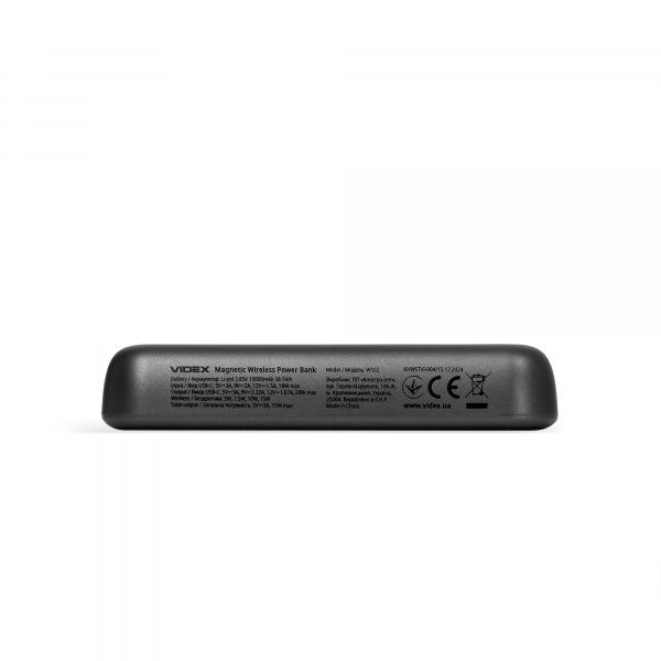 Повербанк з бездротовою зарядкою 10000mAh VIDEX VPB-W102 Grey